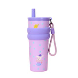 Maxbell Insulated Stainless Steel Water Bottle Cute Leakproof Cartoon 680ml for Gift Purple