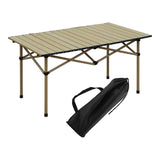 Maxbell Folding Camping Picnic Table Compact for Tailgating Outdoor Cooking Backyard beige