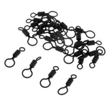 Maxbell 4x25pcs Carp Fishing Rolling Swivels with Long Body and Large & Small Eyes