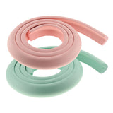 2m L Shape Rubber Strap Edge Guard Baby Safety Corner Protection Pink Green