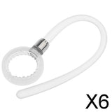 Maxbell 6xEar Hooks Loop Clip for iPhone Samsung Motorola Bluetooth Headset 11mm D Clear
