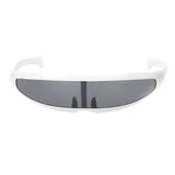 Maxbell 2x Futuristic Narrow Mirrored Visor Sunglasses Space Alien Robot Sunglasses