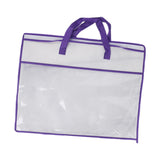 Maxbell Blanket Storage Bag with Zipper Clothes Organizer for Bed Sheet Toys Clothes violet edge