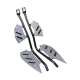 Maxbell Motorcycle Crash Guard Footboard Protector for Yamaha Xmax300 2018-2023 Dark Silver