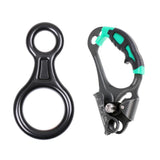 Maxbell Left Hand Ascender Rock Climbing Rappelling Gear + 8 Ring Belay Device - Aladdin Shoppers