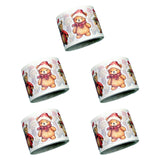 Maxbell 5 Rolls of Christmas Stickers for Gift Decoration Envelopes Notebook Santa