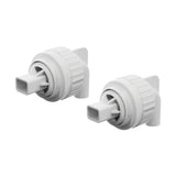 Maxbell 2x Aquarium Duckbill Nozzle Connector Rotating Sturdy Water Outlet   White