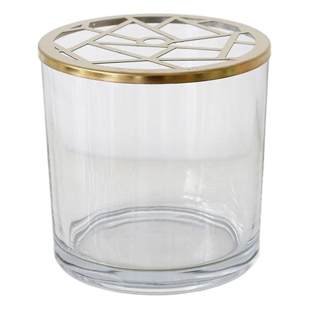 Maxbell Maxbell Decorative Glass Vase Round Flower Display Table Decor Hydroponic Vase Irregular Lid 12cm