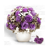 Maxbell 5D DIY Diamond Painting Embroidery Rhinestone Pictures Purple Flower 30x30cm - Aladdin Shoppers