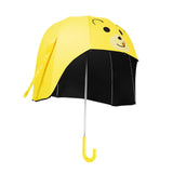 Maxbell Stick Umbrella Lightweight Cute Children Long Handle Umbrella for Rainy Days Yellow