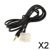 Maxbell 2x3.5mm AUX in Audio Input Cable Lead Adapter for      Corolla