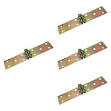 Maxbell 4Pcs Folding Flip Top Hinges Edge Hinges for Computer Desk Butler Tray Doors 16.2x3.1cm
