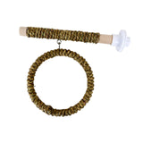 Maxbell Parrot Swing Stand Pet Supplies Wooden Perch for Cockatoos Lovebird Parakeet Brown