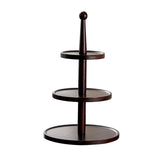Maxbell Cupcake Stand Decorative Fruit Plate for Birthday Baby Shower Tea Party 3 Tiers Dark Brown
