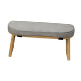 Maxbell Meditation Bench Soft Bamboo Kneeling Stool for Balcony Bedroom Tea Ceremony Light Grey