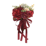 Maxbell Wedding Bouquet Centerpieces Romantic Hand Flower for Party Photo Props Home Red