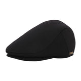 Maxbell Mens Beret Hat Casual Winter Retro Newsboy Hat for Traveling Fishing Camping Black
