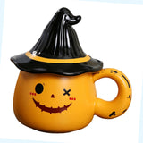 Maxbell Coffee Mug Decoration Tabletop Ornament Ceramic Mug for Tea Coffee Fall Gift Orange