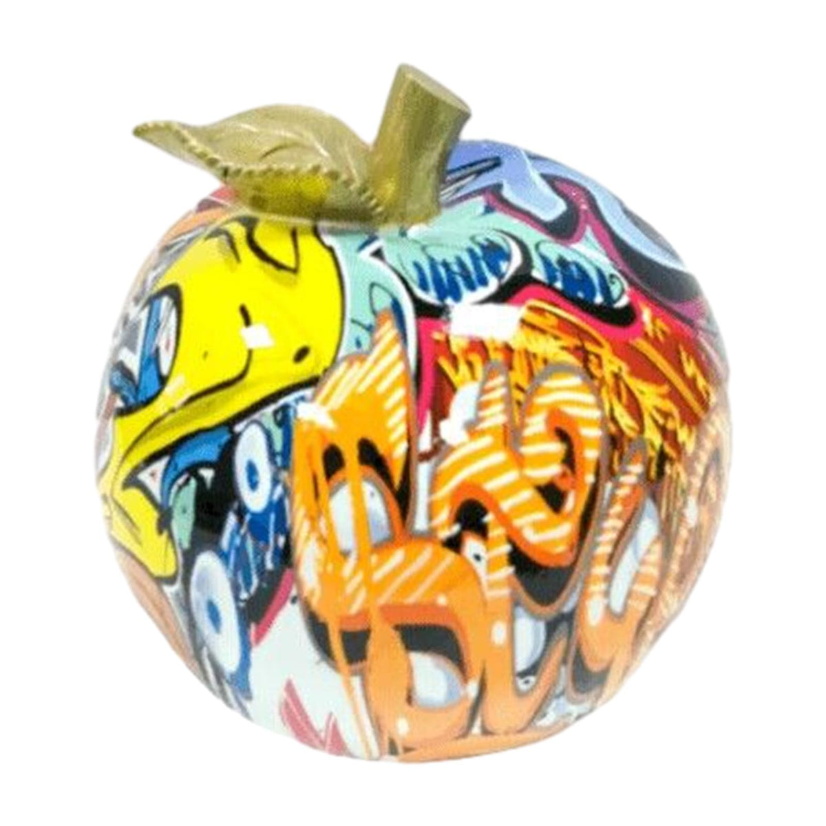 Maxbell Maxbell Graffiti Apple Statue Nordic Apple Resin Sculpture for Kitchen Bookshelf Bar Style A