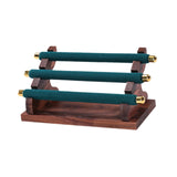 Maxbell Rings Display Stand Jewelry Organizer for Dressing Table Countertop Tabletop Green 22x10.5x9.5cm