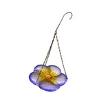 Maxbell Bird Waterer Feeder Weatherproof Stable Feeding Dish for Outside Garden Tree Purple Yellow