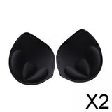 Maxbell 2xWomen Bra Pads Inserts Cotton Padding Inserts for Swimwear Daily Wear Bikini Black M