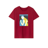 Maxbell Maxbell Women's T Shirt Summer Stylish Soft Crewneck Tee for Office Work Backpacking L Red