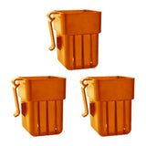 Maxbell 3x Aquarium Plant Basket Landscape for Aquarium Decoration Hydroponic Basket Orange