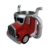 Maxbell Semi Truck Shaped Mug Novelty Coffee Cup for Home Birthday Gift Truck Lovers Red