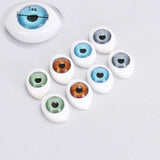Maxbell 4 Color 8pcs Oval Hollow Back Plastic Eyes For Doll Mask DIY 5mm