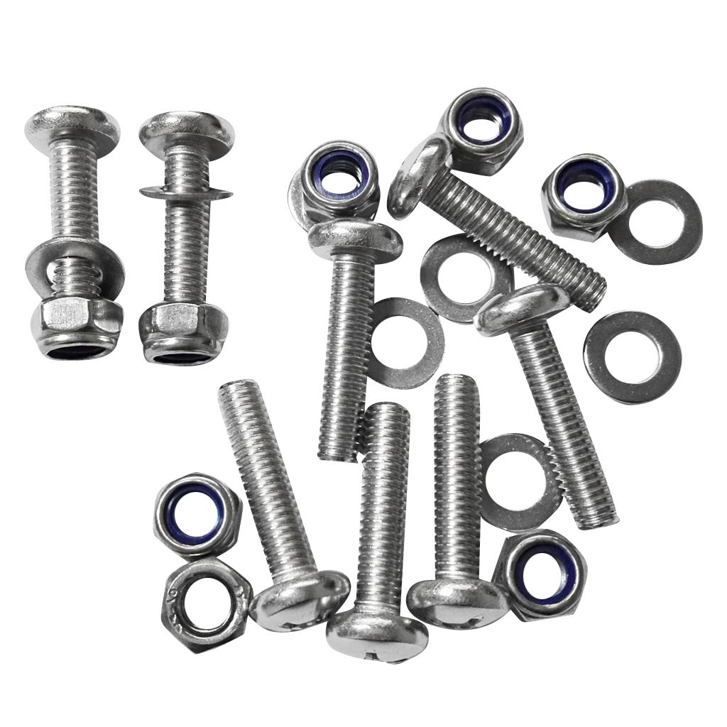 Maxbell Maxbell 8 Pieces Durable Stainless Steel Kayak Canoe Boat Screws Bolt Nuts Hardware Kit M6