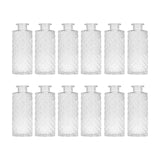 Maxbell 12Pcs Glass Bud Vases Mini Flower Vases for Indoor Outdoor Shelf Living Room Clear