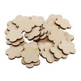 Maxbell Multiple Shape MDF Unfinished Wooden Pieces Blank Plaque DIY Craft 60 Pieces