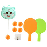 Hanging Table Tennis Set Tennis Practice Equipment Girls Kids Adults Cow 2 Beats 5 Ball