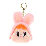 Maxbell Cute Plush Keychain Ornament Funny Keyring for Children Adults Hoilday Gifts pink head