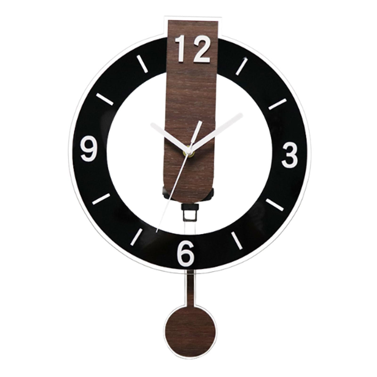 Maxbell Wall Clock Nordic Design Acrylic Hanging Clock for Living Room Kitchen Black
