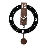 Maxbell Wall Clock Nordic Design Acrylic Hanging Clock for Living Room Kitchen Black