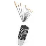 Maxbell 10pc Thimbles Finger Ring + 12 Assorted Hand Sewing Needles Mending Craft Tool