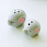 Maxbell Ceramic Salt and Pepper Shaker, Elephant Cartoon Spice Container Wedding Party Favor Tabletop Animal Decoration Spice Jar - Aladdin Shoppers