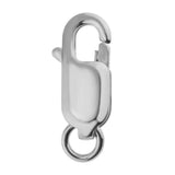 2 Pieces 925 Sterling Lobster Clasp Split Ring Jewelry Keychain DIY Platinum