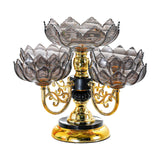 Maxbell Rotating Snack Serving Tray Fruit Bowl Fruit Plate for Cafe Home Living Room Black