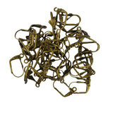 Maxbell 100x Copper, Bronze Color Earring Leverback Earring Findings Coil 17x11x5mm