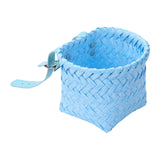 Maxbell Kids Bike Basket Decoration Gift Handwoven Compact Supplies Handlebar Basket Blue