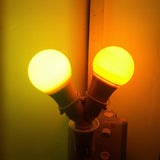 Light-emitting diode night light, warm alabaster mood light, plug-in bedside table light, dimmable, press remote control Yellow+Orange 7W+Splitter Base