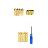 Maxbell 2x 2 PAIRS GOLD METAL AGLETS FOR YEEZY SHOE LACES TIPS DIY REPLACEMENT SCREW ON