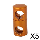 Maxbell 5x1pc Gold Aluminium Alloy Outdoor Camping Tent Pole Connector Buckle