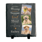 Maxbell Memorial Garden Stone Cemetery Decoration Memorial Gift 6 inch Dog Headstone Square Style A
