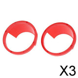 Maxbell 3x 1 Pair Waterproof Car Audio 6.5'' Dia Speaker Spacers Extender Rings Red