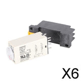 Maxbell 6xH3Y-2 DC 12V Delay Timer Time Relay 0-10 Second w/ H3Y-2 Base