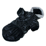 Maxbell Maxbell Black Pet Dog Hoodie Hooded Winter Puffy Coat Jacket - L
